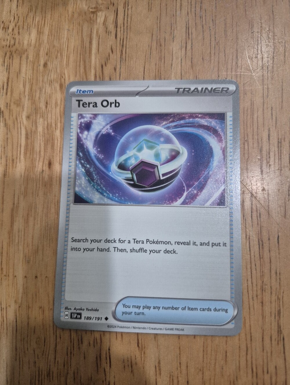QTY 1 Pokemon Tera Orb Trainer Pokémon Card
